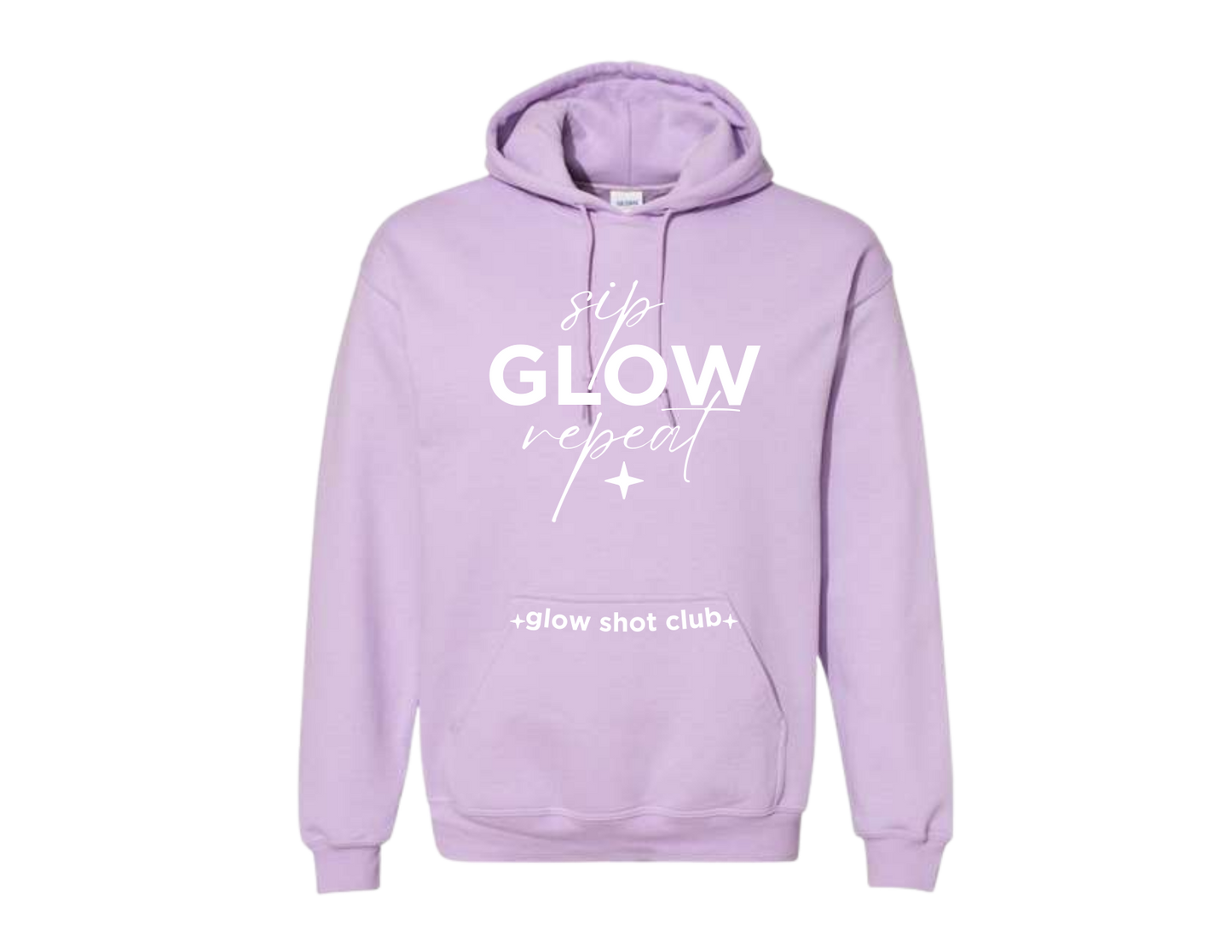 sip GLOW repeat | Hoodie | Glow Shot Club