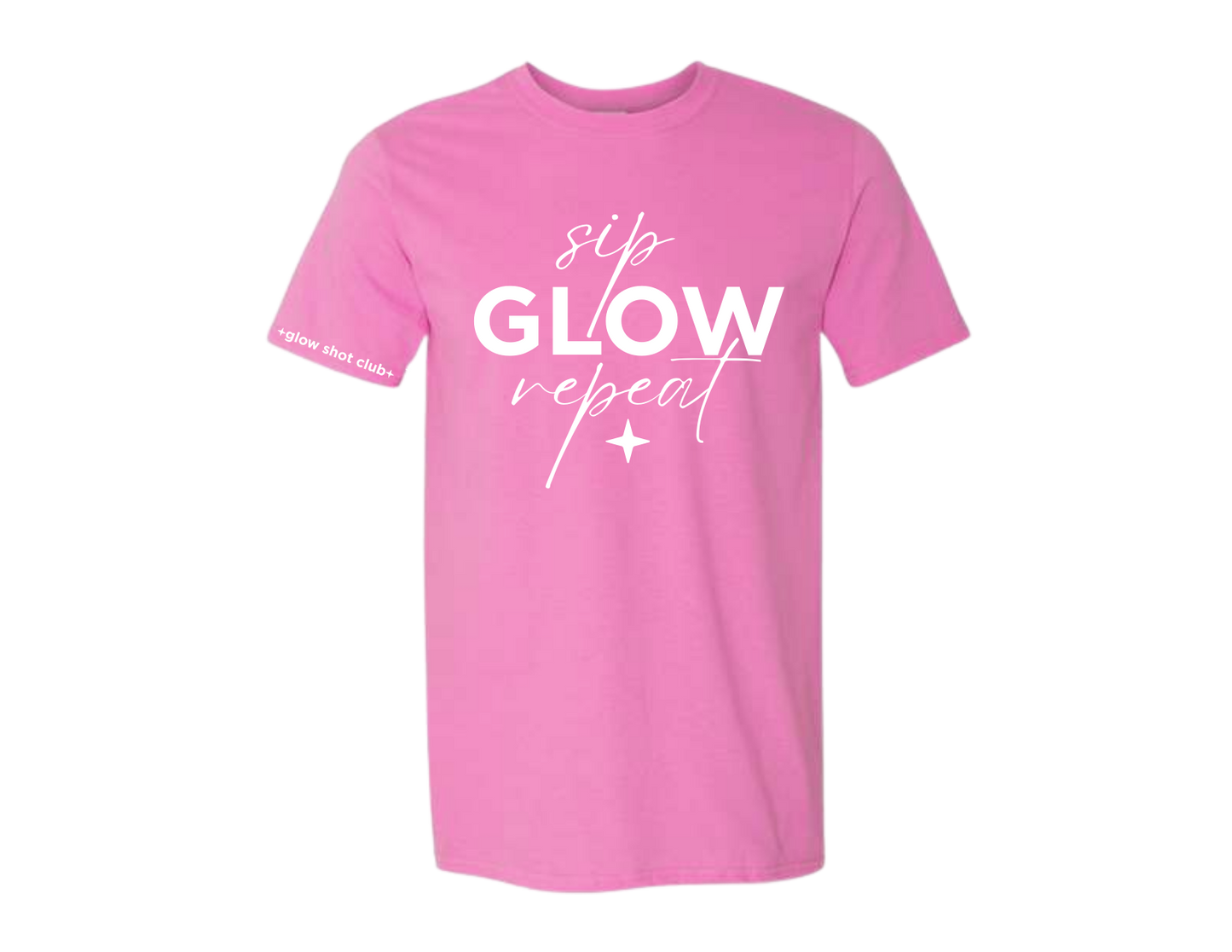 sip GLOW repeat | Premium Tee | Glow Shot Club