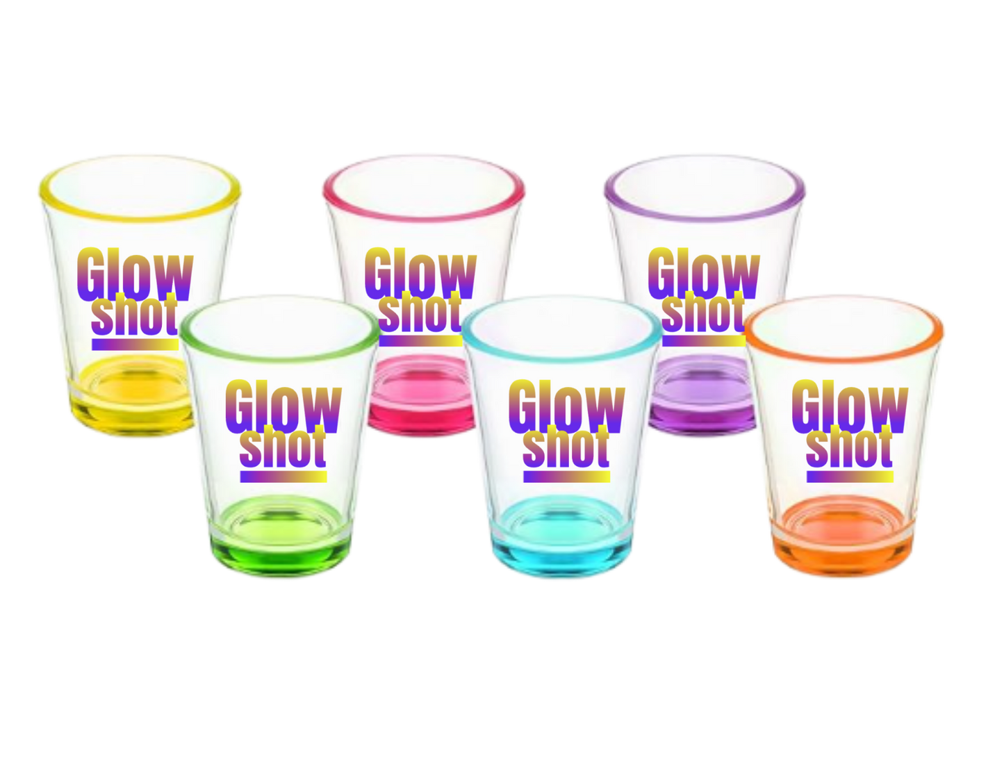 Glow Shot - Colored Heavy Base Shot Glass