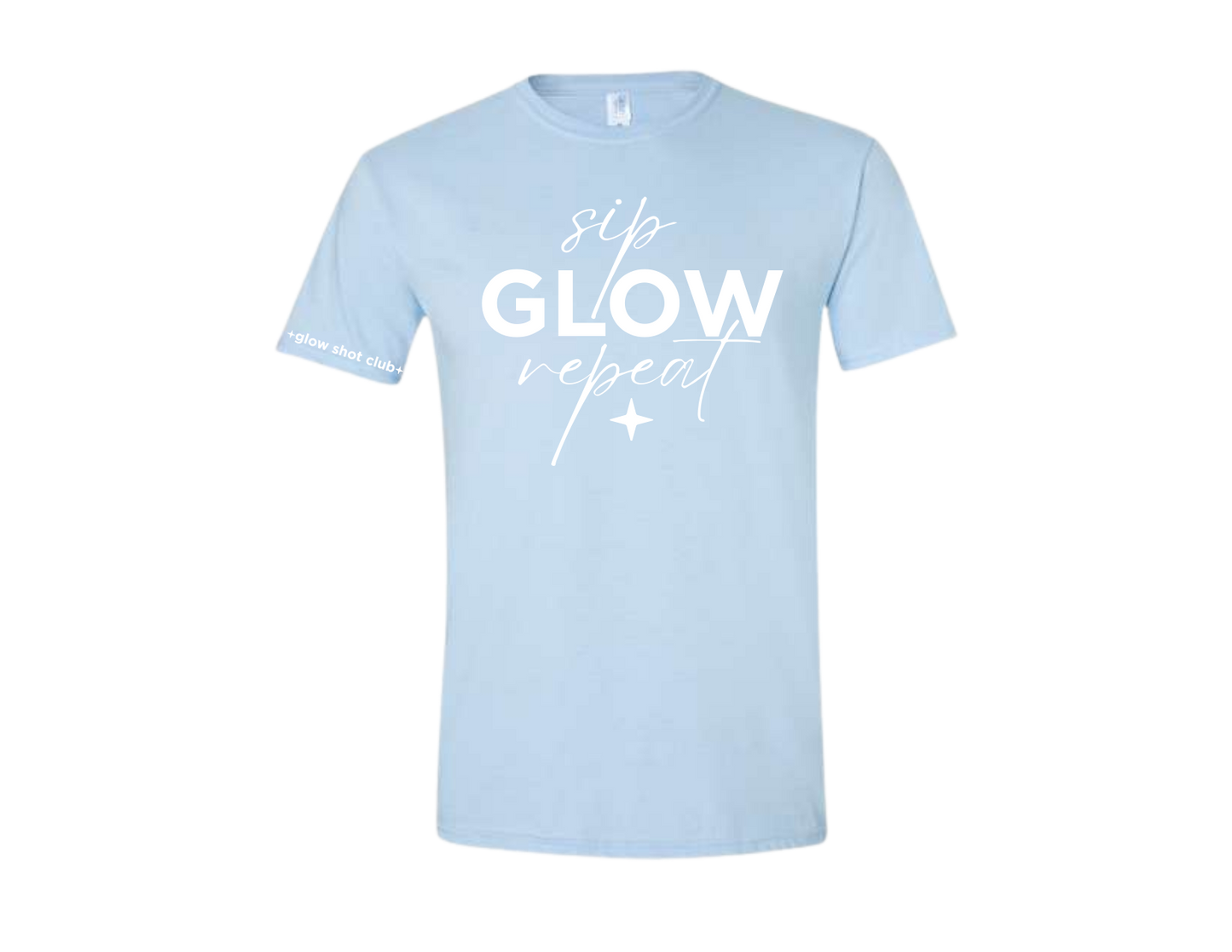 sip GLOW repeat | Premium Tee | Glow Shot Club