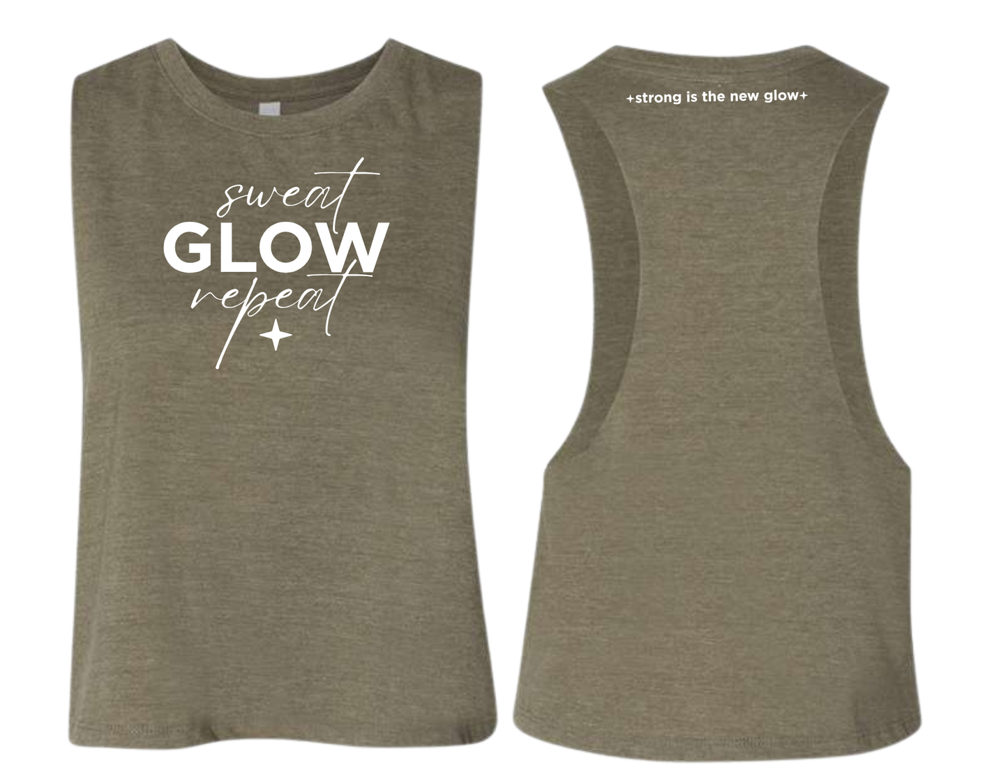 sweat GLOW repeat | Premium Tank | Strong is the new Glow